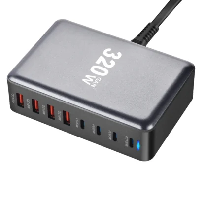 USB C Fast 320W Desktop GaN Charger 8-port USB Type C PD Charger Fast Charge 3.0 USB Type C Fast Charger Mobile USB Charger - Image 4