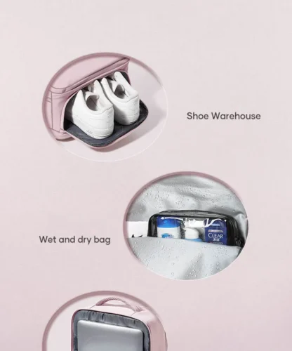 Girls' short distance business travel backpack, large capacity leisure travel backpack, multi compartment computer backpack - Image 22