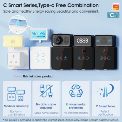 Tuya WiFi RF433 Smart Plug UK, Smart Socket, WiFi Plug Type-C 16A Adapter Power Monitoring Timer Voice Assistant - Image 9