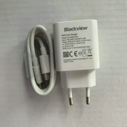 Fast Charger for Blackview Active 6 Oscal TAB 15 Spider 8 Tab 18 Tablet Original EU Plug Travel 33W Power Adapter Type C Cable - Image 3