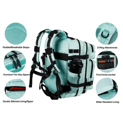 LHl 35L Tactical Backpack Small Athlete Gym Bag for Men/Women Qutdoor Travel Hiking Molle Rucksack with Bottle Holder - Image 4