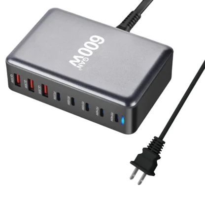 600W GaN Charger PD3.1 USB C Fast Desktop 8-port Type C PD Charger Fast Charge 3.0 USB Fast Charger for iPhone16 15 Samsung - Image 8