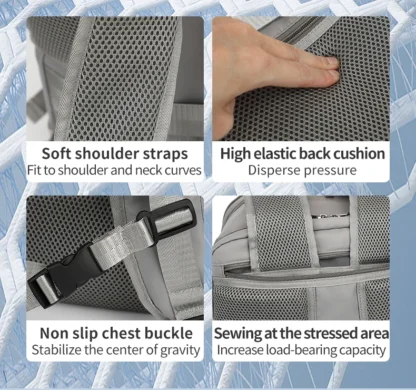 2024 New 3-in-1 Travel Backpack with Large Capacity 30L Multi functional Luggage Backpack for Short Distance Travel - Image 21
