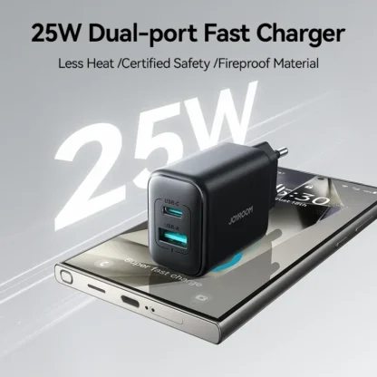 JOYROOM PD 25W USB Charger Type C Fast Charging Adapter USB-A+USC-C Portable Travel Wall Charger For iphone 16 15 14 Samsung - Image 2
