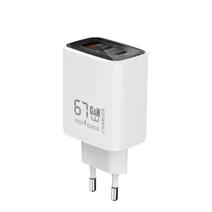 67W GaN USB-C ChargerThree Port QC PD Fast Charging Block Power Adapter for iPhone Laptop MacBook Samsung Galaxy Google - Image 6