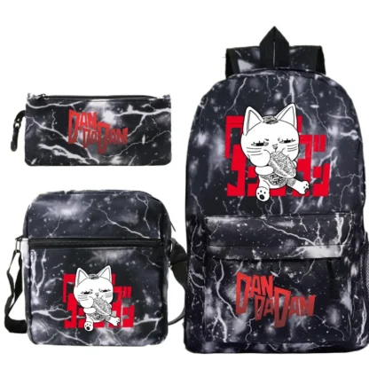 Students Anime Dandadan 3pcs Set Backpacks Outdoor Travel Funny Dandadan Okarun Design Pencil Case School Bags For Boys Girls - Image 14