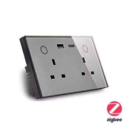 Shawader Zigbee Smart Tuya USB PD 20W Type C Charge Wall Socket UK Plug Outlet Touch Switch Wireless Remote by Alexa Google Home - Image 13