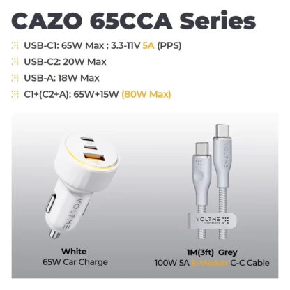 VOLTME 65W USB Type C Car Charger Quick Charge QC 4.0 PD 3.0 Fast Charge Charger in Car For iPhone 13 Pro Xiaomi Samsung Huawei - Image 10