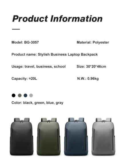 BANGE New Casual Multi-Pockets Big Capacity Daily 15.6inch Laptop Light Waterproof For Business Trip Roomy Men Backpack with YKK - Image 25