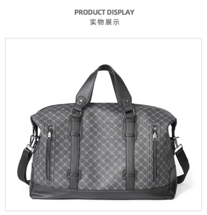 Xiao.P 2024 New Large Capacity Plaid Travel Bag Korean Version Men's Bag Casual Fashion Shoulder Bag Crossbody Bag Big - Image 16