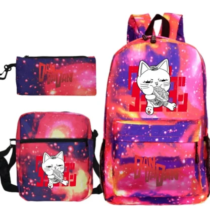 Students Anime Dandadan 3pcs Set Backpacks Outdoor Travel Funny Dandadan Okarun Design Pencil Case School Bags For Boys Girls - Image 9