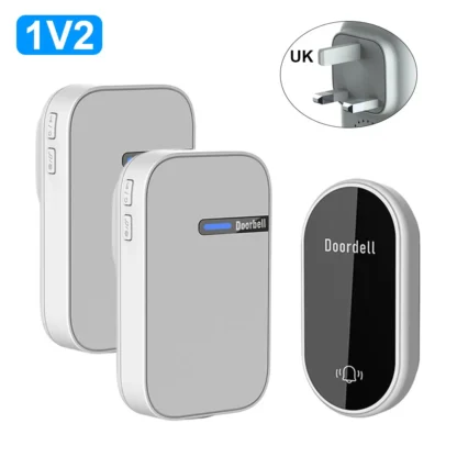 No Battery Self Powered Wireless Doorbell US/UK/EU Plug 38 Ringtones Outdoor Waterproof 150m Range Kinetic Door Bell - Image 7