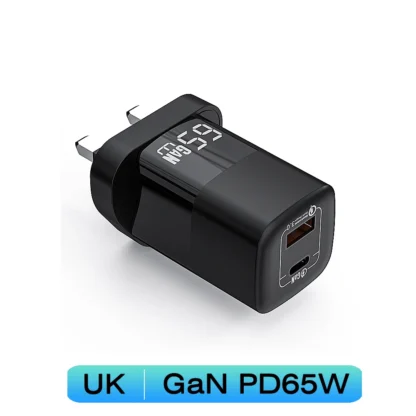 UGOURD PD 65W GaN Fast Charger Power Adapter With USB A and Type C Quick Charge UK EU US Plug For iPad MacBook Air Laptop iPhone - Image 7