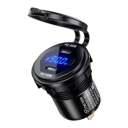90W Quick Charge Car Charger PD Port Fast Charging Switch ON/OFF Phone Charger LED Display Power Adapter 12V 24V for Car Boat RV - Image 25