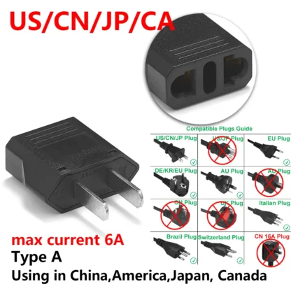 UK CN Japan JP US Brazil Plug Adapter Europe EU To US American Chinese Japan Travel Adapter Electrical Plug Power Sockets Outlet - Image 21