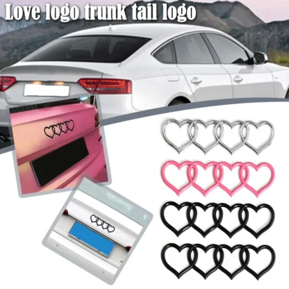 Car Love Heart Logo Sticker Rear Trunk Tail Label Badge Emblem Decal For Audi Q7 A7 A6 S3 S4 A5 A4 B5 B6 B7 B8 C6 C7 A3 Q3 Q5 TT - Image 12