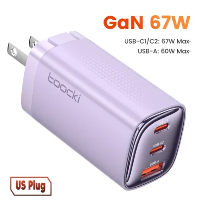 Toocki 67W GaN USB Type C Charger Digital Display 65W 45W PPS PD QC4.0 Quick Charge For Macbook Laptop IPAD Tablet iPhone 15 14 - Image 10