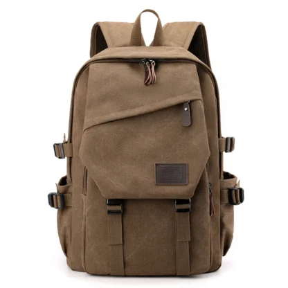 High Quality Canvas Men Backpack Large Capacity School Bags for Teenage Boys Anti-theft Travel Backpack Shoulder Bag - Image 7