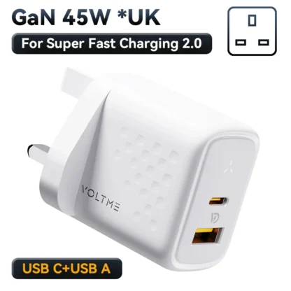 VOLTME Fast Charging USB Type C Charger 45W Dual PD Charger Wall Adapter For iPhone 15 Xiaomi Samsung Cellphones Accessories - Image 8
