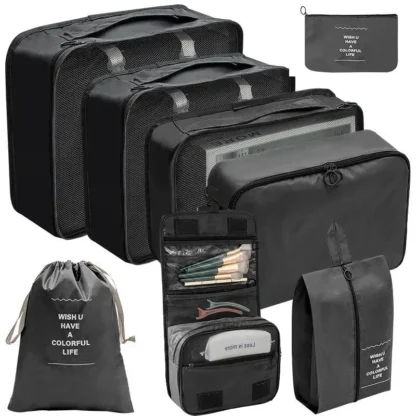 7/8 Pcs Set Travel Organizer Storage Bags Suitcase Packing Cubes Set Cases Portable Luggage Clothes Shoe Tidy Pouch Folding - Image 12