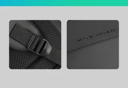 MarkRyden Fady: Expandable Lightweight USB Charging Laptop Backpack with Anti-theft Backpack Men Backpack Black Backpack - Image 17