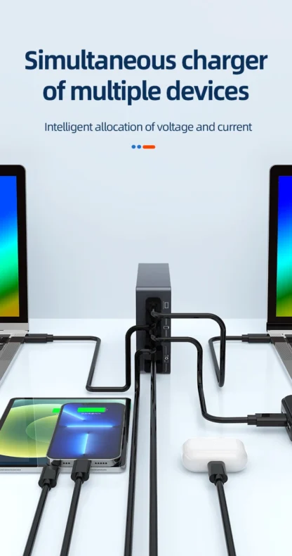 990W GaN USB C Charger 6-Ports Desktop Charger Type C PD 100W PPS Fast Charging Station for Laptop Tablet MacBook Samsung iPhone - Image 9