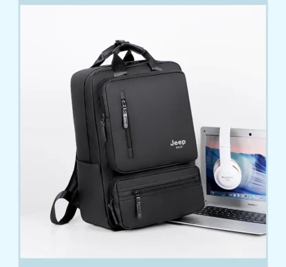 JEEP BULUO Trend Casual High Capacity Feature Backpack Computer New Men's Bag 15 inches Laptop Travel Nylon Bags For Man - Image 26