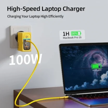WEKOME GaN 100W Charger High Speed Fast Charging Type C Charger for Xiaomi 13 Samsung s23 ultra iPhone 15 pro max Macbook Pro - Image 3