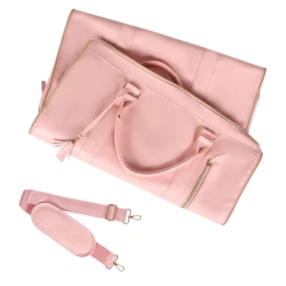 Suit Storage Bag Travel Women PU Folding Travel Bag Large Capacity Hand Luggage Bag Multi Function Waterproof Travel Organizer - Image 23