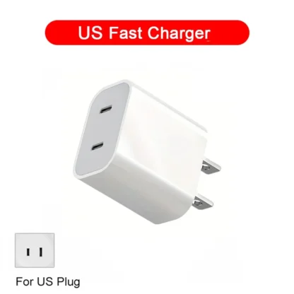 40W PD Charger Dual USB C Quick Charger QC4.0 QC3.0 PD 4.0 USB Type C Fast Charger for iPhone 15 14 13 Xiaomi Phone Wall Adapter - Image 7