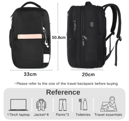 Cross border backpack, men's high-end computer bag, large capacity commuting multifunctional travel new business backpack - Image 10