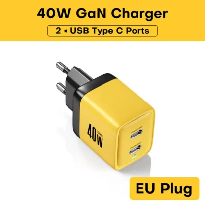 ASOMETECH 40W USB C GaN Charger Portable 20W Type C Chargers Support PD Quick Charging For iPhone 14 Pro Max 11 ipad MacBook - Image 9