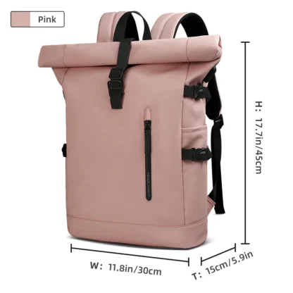 HK Expandable Travel Backpack Men Large Capacity Waterproof 15.6” Laptop Bag Hiking Rucksack Cycling Daypack Bag with USB Port - Image 9