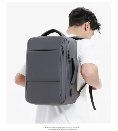 Men Large Capacity Backpack USB Charging Male Laptop Bagpack Waterproof Business Travel Back Pack Luggage Bag Mochila - Image 29