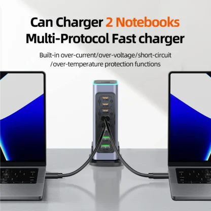 660W GaN Charger USB C Fast Desktop 8-port USB Type C PD Charger Fast Charge 3.0 USB Type C Fast Charger for iPhone16 15 Samsung - Image 6