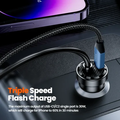 Toocki 120W PD Car Charger Quick Charger QC 3.0 PD 3.0 For iPhone 14 Samsung S23 Ultra Type-C Charger Portable USB Phone Charger - Image 4