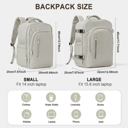 Laptop Bag Travel Backpack for Women Large Capacity Easyjet Carry-Ons 45x36x20 Backpack Ryanair 40x20x25, Men's Cabin Backpack - Image 9