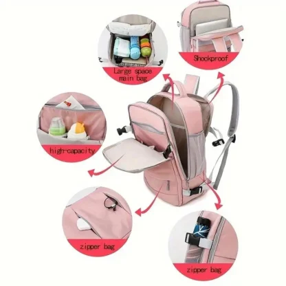 Waterproof Backpack Large Capacity Multifunction Travel Backpack With Shoe Storage Multilayer - Image 3