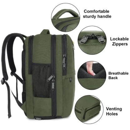 Cross border backpack, men's high-end computer bag, large capacity commuting multifunctional travel new business backpack - Image 21