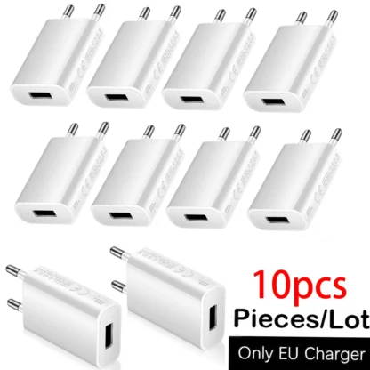 1/5/10pcs Plugs USB Wall Adapter Charger 5W Slim Charging Plug Power Supply 5V 1A Power Plug Adapter Socket Adapter for iPhone - Image 8