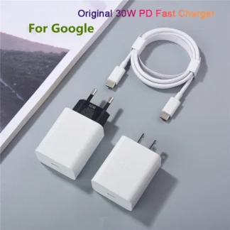 Original 30W PD Type-C Fast Charger Adapter For Google Pixel 9 8 7 6 5 Pro 8A 4XL 3XL 2XL 6A Phone TYPE-C Quick Charger Adapter