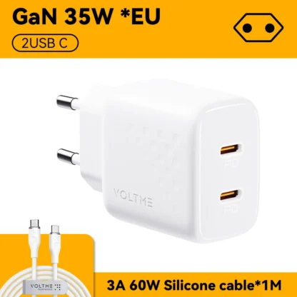 VOLTME 35W GaN USB C Charger Quick Charge 4.0 3.0 PD USB-C Charger For Macbook Air 15" IPhone 15 14 Pro Max Type C Fast Charger - Image 9