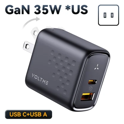VOLTME 35W  PD USB C Charger GaN III Tech Fast Charger Fast Wall Charger Block for iPhone 15 Pro Max MacBook iPad Steam Deck - Image 8
