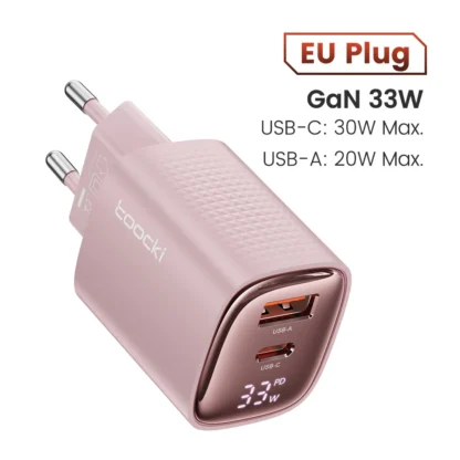 Toocki 33W GaN USB C Charger Digital Display Fast Charging Type C Charger for iPhone 15 14 13 12 Samsung Galaxy S23 S22 Xiaomi - Image 13