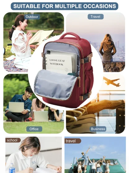 Travel Backpack Cabin Bag 40x30x20 Wizzair Carry-Ons, Aeroplane Men Women 15.6 inch Laptop Backpack, Waterproof Casual Bussiness - Image 12