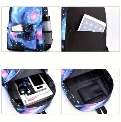 Ronaldo CR7 Backpack Boys Mens Rucksack Shoulder Bag for School 3 Pieces Pencil Bag for Fans Gift - Image 15