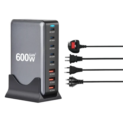 600W GaN Charger PD3.1 USB C Fast Desktop 8-port Type C PD Charger Fast Charge 3.0 USB Fast Charger for iPhone16 15 Samsung - Image 15