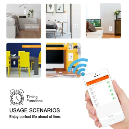 Melery Brazil WiFi Smart Life Wall Socket USB Tuya Electrical Plug Outlet PC/Glass Panel Whole House by Alexa Google Home - Image 12