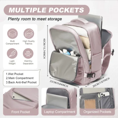 Women Men Travel Backpack , Cabin Bag Ryanair Hand Luggage 40x20x25 Travel Backpack College Bookbag Laptop Bag, eastpak rucksack - Image 3