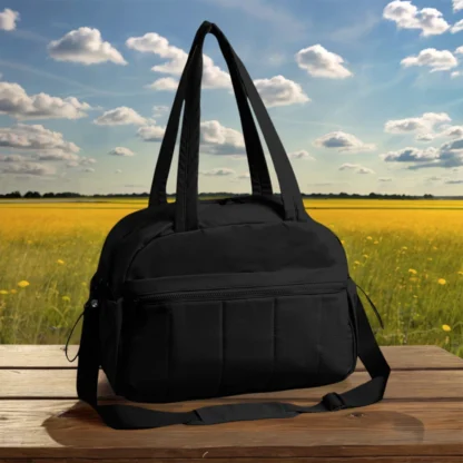 Quilted Puffer Travel Duffle Bag with Wet Pocket Carry on Bag Large Weekender Overnight Bag Gym Tote Bag Shoulder Bag for Women - Image 3